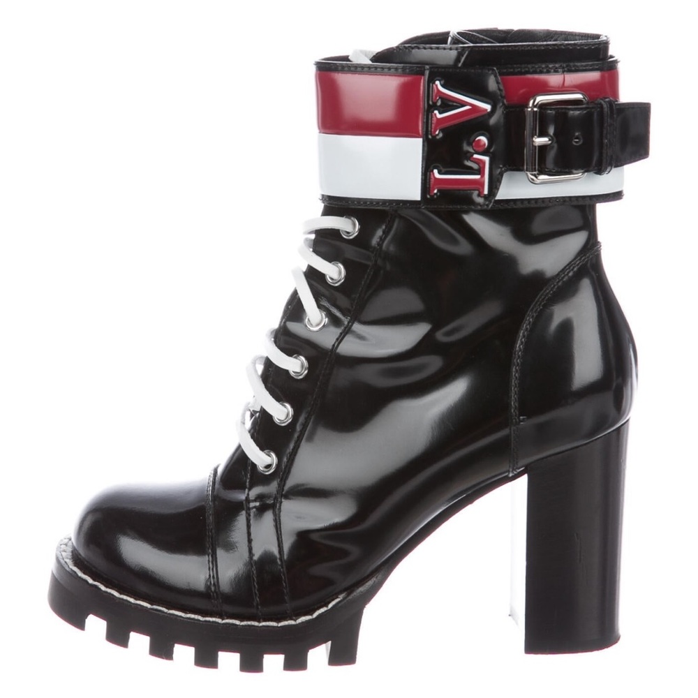 Authentic Louis Vuitton Lace Up Bootie